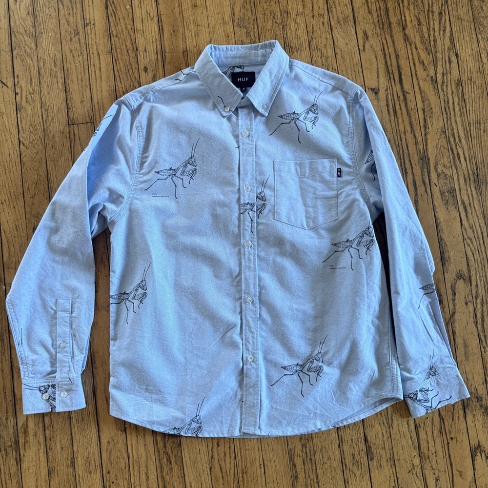 HUF Praying Mantis Oxford button up
